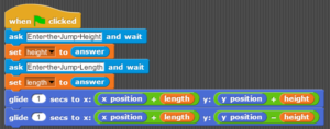 Using Variables, Sprite Jump to user input height and length