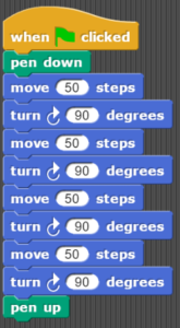 Draw Square Without Loops